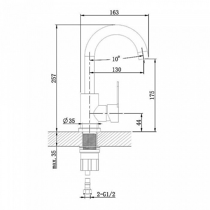 Смеситель для раковины Orange Steel M99-011ni никель купить в интернет-магазине сантехники Sanbest