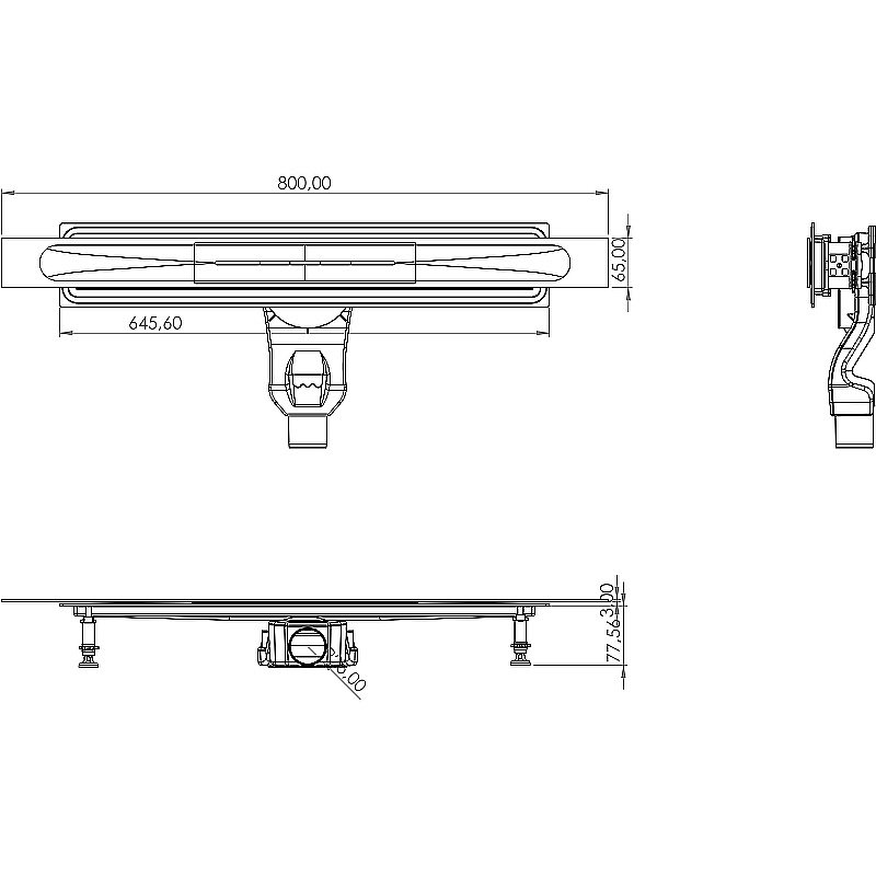Душевой лоток Timo Premium SP-80-S50R купить в интернет-магазине Sanbest