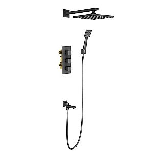 Душевая система Timo Tetra-thermo SX-0199/03SM черная матовая купить в интернет-магазине сантехники Sanbest