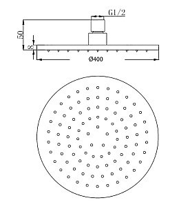 Верхний душ Migliore LATINO 29681 хром купить в интернет-магазине сантехники Sanbest