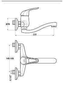 Смеситель для раковины GPD ADRIO MAL120 купить в интернет-магазине сантехники Sanbest