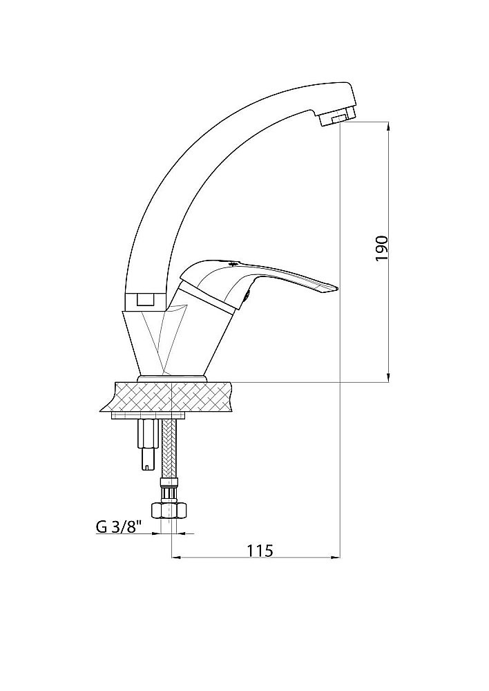 Смеситель для кухни GPD ADRIO MTT120 купить в интернет-магазине сантехники Sanbest