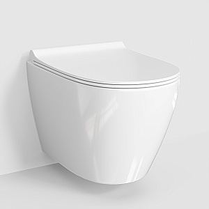 Унитаз подвесной WasserKRAFT Mindel 10TLT.010.ME.BN02.H002 безободковый, с инсталляцией Aller 10, с крышкой микролифт, белый/кнопка никель купить в интернет-магазине Sanbest