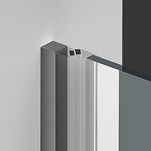 Душевая дверь Vincea Alpha 60 VDP-3AL600CLGM стекло прозрачное/профиль вороненая сталь купить в интернет-магазине Sanbest