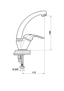 Смеситель для кухни GPD ADRIO MTT120 купить в интернет-магазине сантехники Sanbest