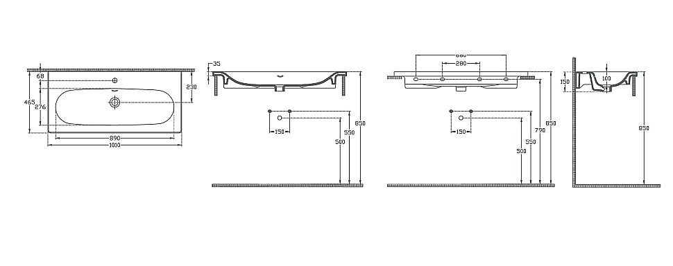 Раковина ISVEA Sistema S 101 10SS50101SV белая купить в интернет-магазине Sanbest