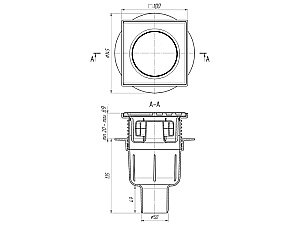 Душевой трап с решеткой Bronze De Luxe 21986-57 бронза купить в интернет-магазине Sanbest