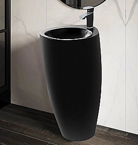 Раковина WeltWasser WW Leerbach 3838 MT-BL 10000013333 черная матовая купить в интернет-магазине Sanbest