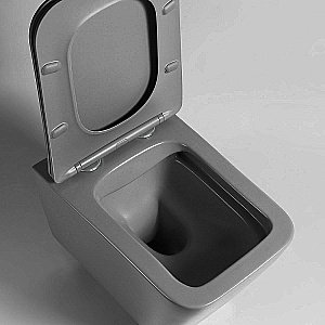 Унитаз Vincea Q-Line VT1-12MA безободковый, с крышкой микролифт, антрацит матовый купить в интернет-магазине Sanbest