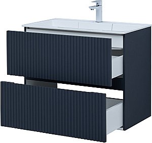 Тумба с раковиной Aquanet Джейн 80 маренго для ванной в интернет-магазине Sanbest