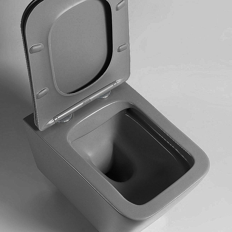 Унитаз Vincea Q-Line VT1-12MA безободковый, с крышкой микролифт, антрацит матовый купить в интернет-магазине Sanbest