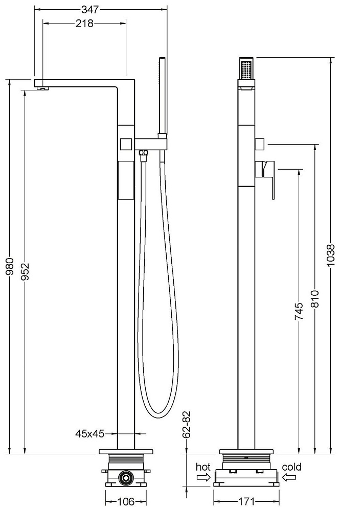 Смеситель для ванны Timo Selene 2210/00Y-CR хром купить в интернет-магазине сантехники Sanbest