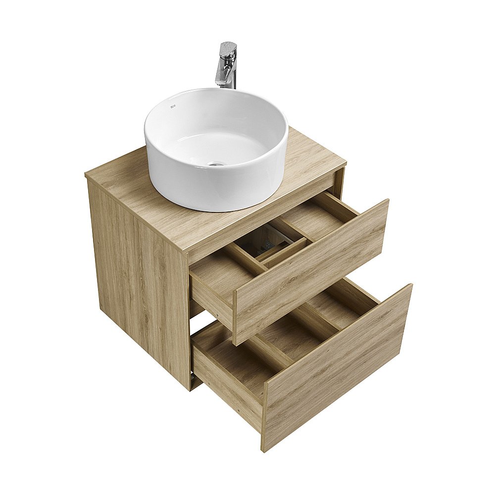 Тумба со столешницей Акватон Либерти 60 дуб эльвезия для ванной в интернет-магазине Sanbest