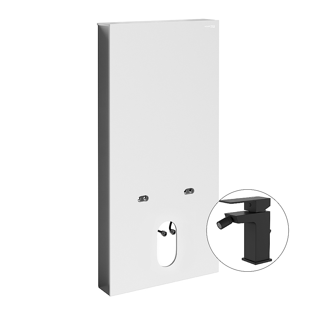 Инсталляция для биде со смесителем WasserKraft Naab 86BDT.050.WH.SQ2006 купить в интернет-магазине сантехники Sanbest