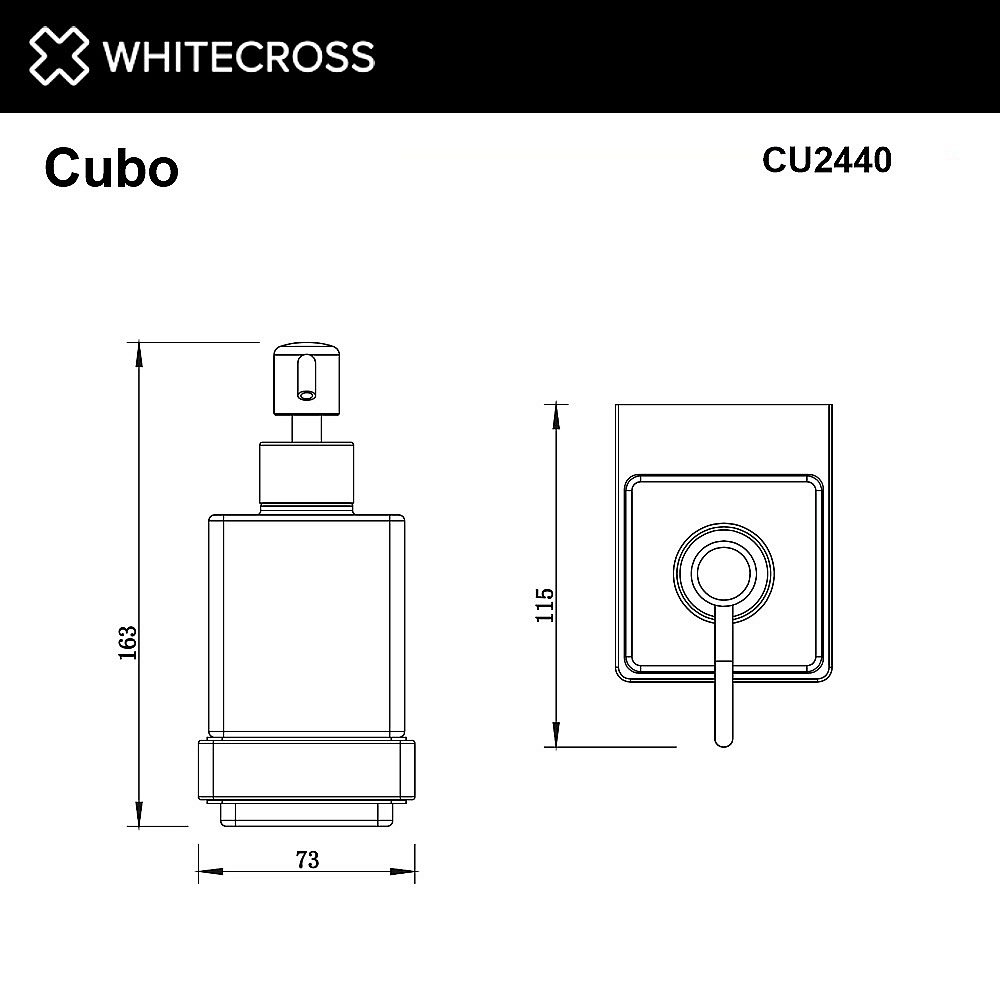 Диспенсер WhiteCross Cubo CU2440NIB никель брашированный купить в интернет-магазине сантехники Sanbest