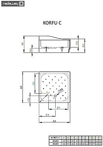 Душевой поддон Radaway Korfu C 4C88400-03 80х80 белый купить в интернет-магазине Sanbest
