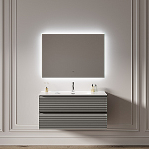 Зеркало с подсветкой Sancos Square 2.0 SQ2.1000 100х70 в ванную от интернет-магазине сантехники Sanbest