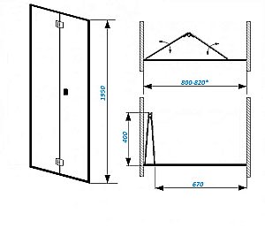 Душевая дверь CeruttiSpa Bella D81T 80 купить в интернет-магазине Sanbest