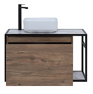 Тумба с раковиной Aquanet Nova Lite Loft 90 L/R дуб рустикальный для ванной в интернет-магазине Sanbest