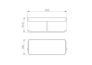 Двойной держатель для туалетной бумаги с полкой WONZON & WOGHAND LOTTE, Темный графит (WW-8356A-BGM) купить в интернет-магазине сантехники Sanbest