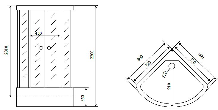 Душевая кабина Timo Comfort T 8880 80х80 купить в интернет-магазине Sanbest