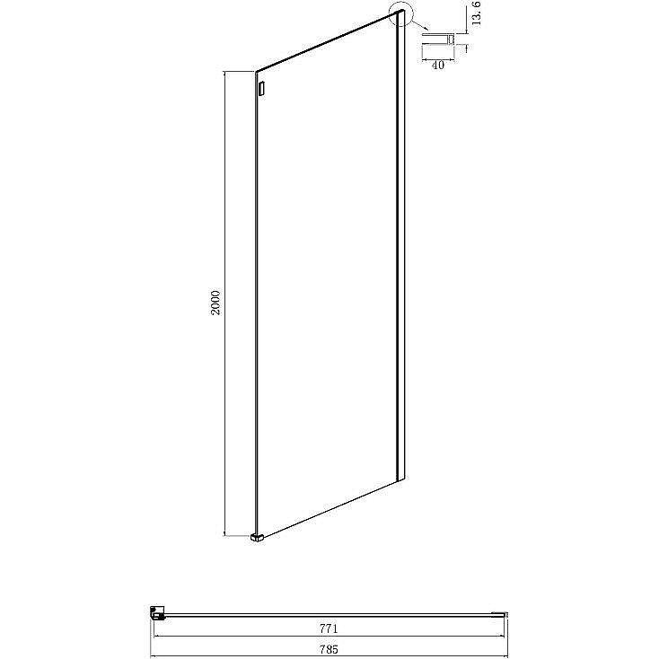 Душевой уголок Ambassador Benefit HB 19021203HB-80HB 140х80 стекло прозрачное/профиль черный купить в интернет-магазине Sanbest