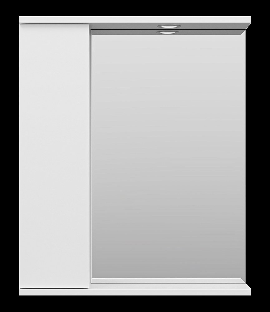 Зеркало со шкафом Misty Лира 60 П-Лир04060-013Л белый в ванную от интернет-магазине сантехники Sanbest