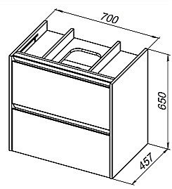 Тумба с раковиной Allen Brau ACTIVITY 70 белый матовый/олива браш для ванной в интернет-магазине Sanbest