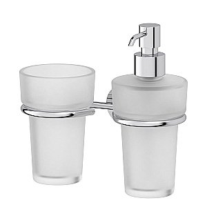 Держатель со стаканом и дозатором жидкого мыла FBS Nostalgy NOS 008 купить в интернет-магазине сантехники Sanbest