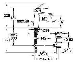 Смеситель для раковины Grohe Eurodisc Cosmopolitan 23448002 купить в интернет-магазине сантехники Sanbest