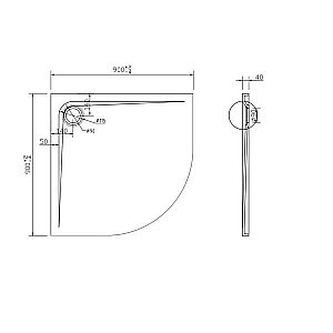 Душевой поддон Vincea VST-2SQ9090MW 90x90 белый купить в интернет-магазине Sanbest