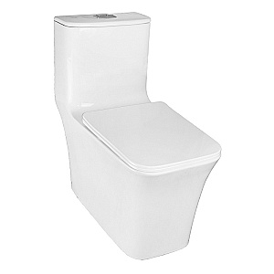 Унитаз моноблок Azario Stoun AZ-1109 белый, безободковый, с крышкой микролифт купить в интернет-магазине Sanbest