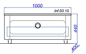 Нижняя тумба Aqwella Infinity 100 Inf.03.10 белая для ванной в интернет-магазине сантехники Sanbest