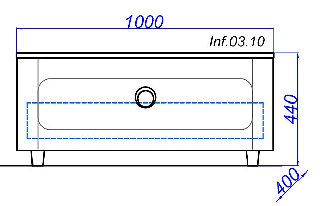 Нижняя тумба Aqwella Infinity 100 Inf.03.10 белая для ванной в интернет-магазине сантехники Sanbest