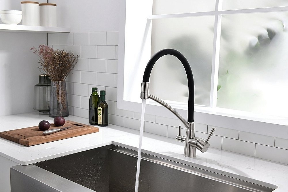 Смеситель для кухни Paulmark Sigen Si213111-BS брашированная сталь купить в интернет-магазине сантехники Sanbest