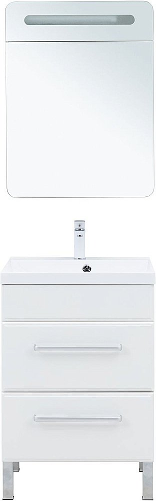 Тумба с раковиной Aquanet Лукка 302396 60 белый для ванной в интернет-магазине Sanbest