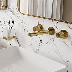 Смеситель для раковины WasserKRAFT Ems 7600 7645 золото купить в интернет-магазине сантехники Sanbest