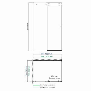 Душевой уголок WasserKRAFT Vils 56R17 100х80 стекло прозрачное/профиль серебро купить в интернет-магазине Sanbest