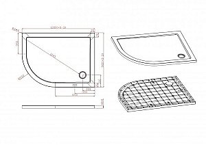 Душевой поддон Cezares TRAY-M-RH 120х90 купить в интернет-магазине Sanbest