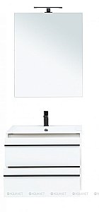 Тумба с раковиной Aquanet Lino 70 белый матовый для ванной в интернет-магазине Sanbest