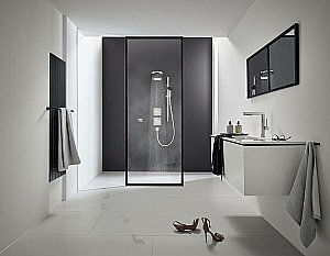 Смеситель для душа Hansgrohe ShowerSelect HighFlow 15760670 черный матовый купить в интернет-магазине сантехники Sanbest