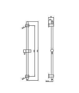 Душевая штанга D&K DC1005502 купить в интернет-магазине сантехники Sanbest