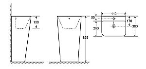 Напольная раковина Cerutti SPA Sandra CT7828 купить в интернет-магазине Sanbest