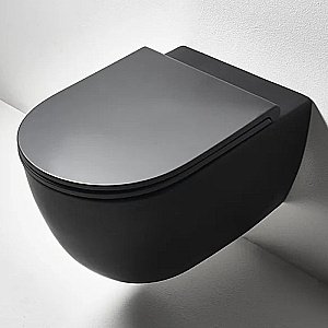 Унитаз подвесной Simas Trevi TRV18, безободковый, черный матовый купить в интернет-магазине Sanbest