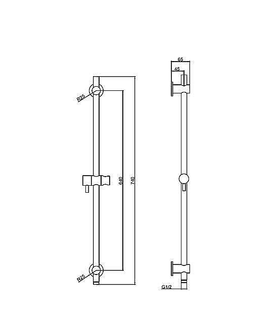 Душевая штанга D&K DC1005502 купить в интернет-магазине сантехники Sanbest