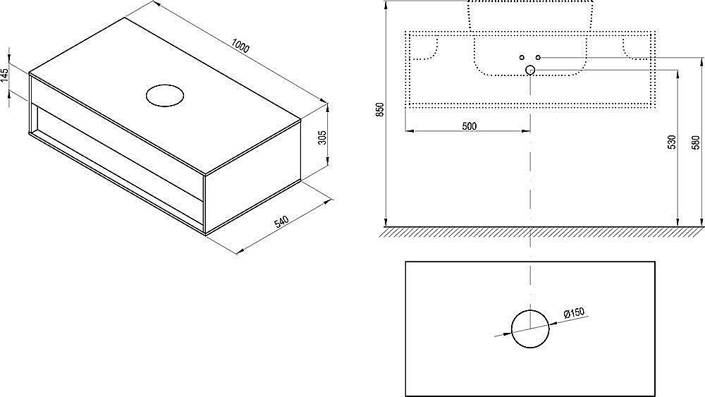 Тумба с раковиной Ravak STEP X000001429 100 белая для ванной в интернет-магазине Sanbest