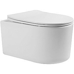 Унитаз подвесной Aquatek Мия AQ2004-00 белый, с крышкой микролифт, безободковый купить в интернет-магазине Sanbest