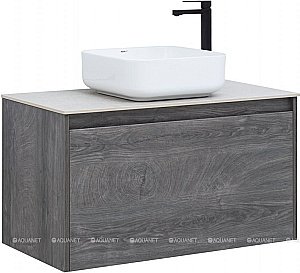 Тумба с раковиной Aquanet Nova Lite 90 дуб рошелье (1 ящик) для ванной в интернет-магазине Sanbest