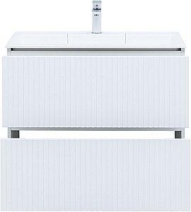 Тумба с раковиной Aquanet Джейн 80 белая матовая для ванной в интернет-магазине Sanbest