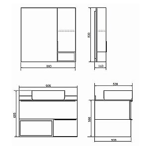Зеркало со шкафом Comforty Штутгарт 90 в ванную от интернет-магазине сантехники Sanbest